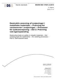 DANSK DS/EN ISO 17641-2