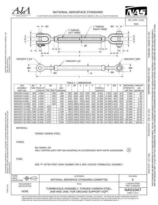 AIA NAS1047