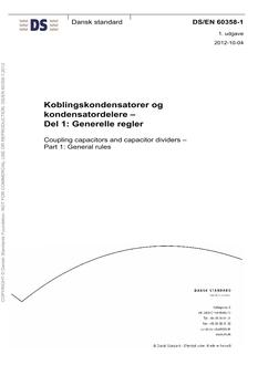 DANSK DS/EN 60358-1