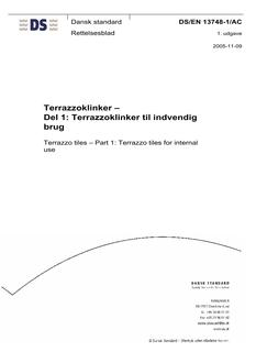 DANSK DS/EN 13748-1