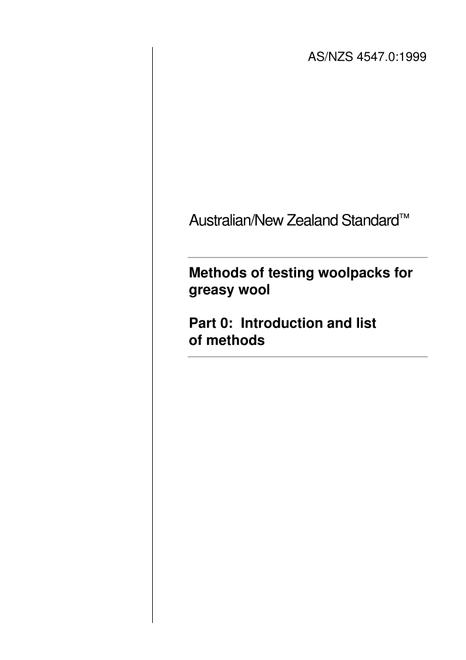 AS/NZS 4547.0:1999