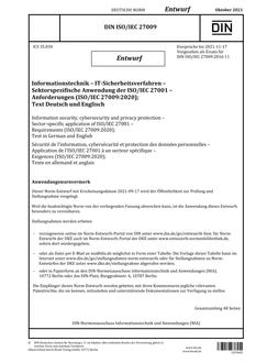 DIN ISO/IEC 27009 - DRAFT