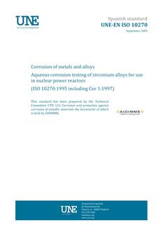 AENOR UNE-EN ISO 10270