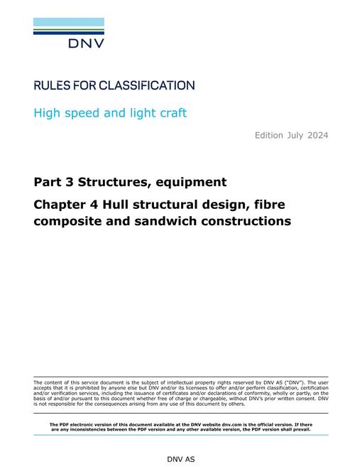 DNV DNV-RU-HSLC PART 3 CHAPTER 4