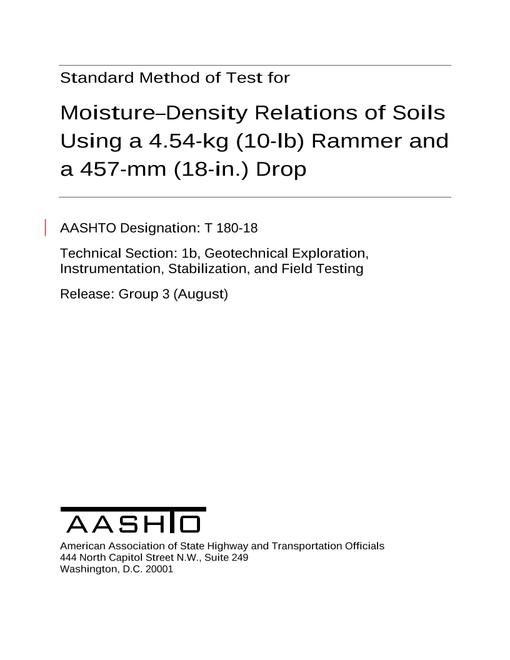 AASHTO T 180-18