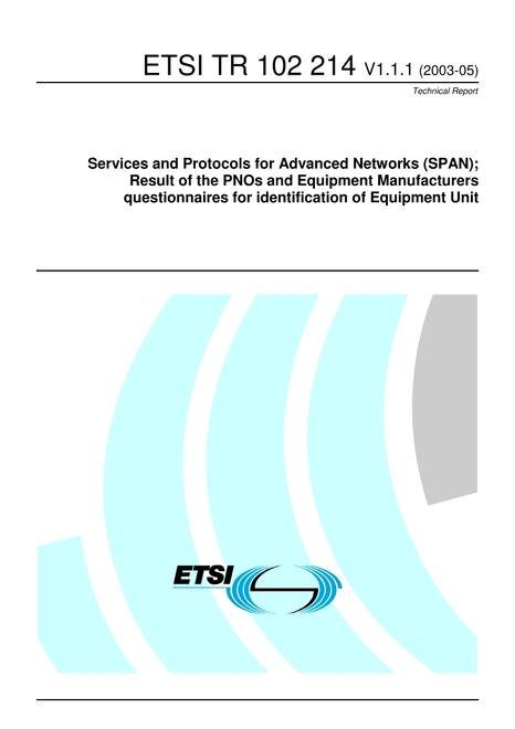 ETSI TR 102 214