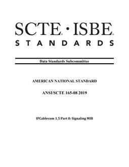 SCTE 165-08 2019 (R2024)