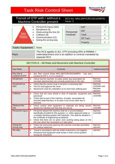 NR NR/L3/MTC/RCS0216/MP05 ISSUE 2