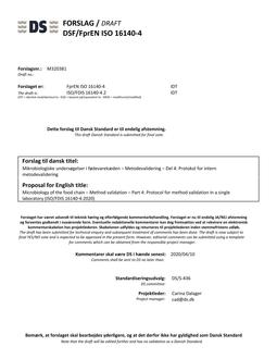 DANSK DSF/FPREN ISO 16140-4