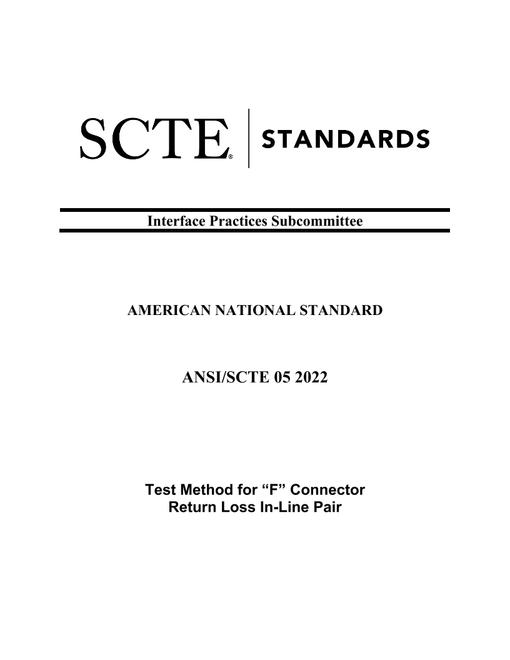 SCTE 05 2022