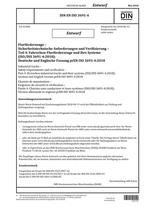 DIN EN ISO 3691-4 - DRAFT