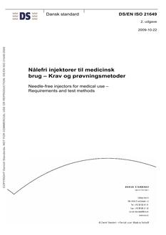 DANSK DS/EN ISO 21649