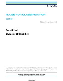 DNV DNVGL-RU-YACHT PART 3 CHAPTER 10