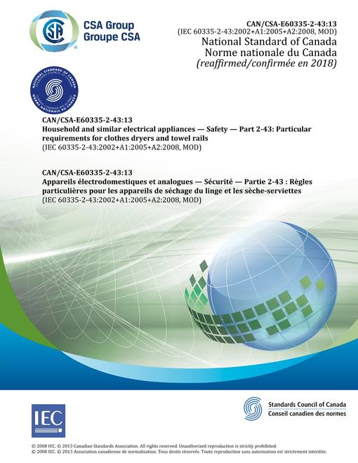 CAN/CSA E60335-2-43:13 (R2018)