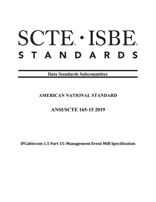 SCTE 165-15 2019 (R2024)