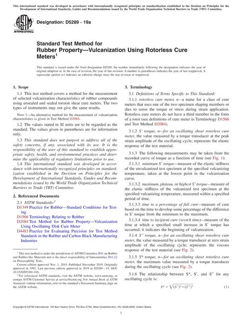 ASTM D5289-19a