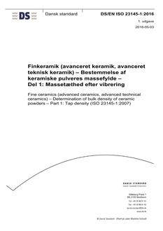 DANSK DS/EN ISO 23145-1