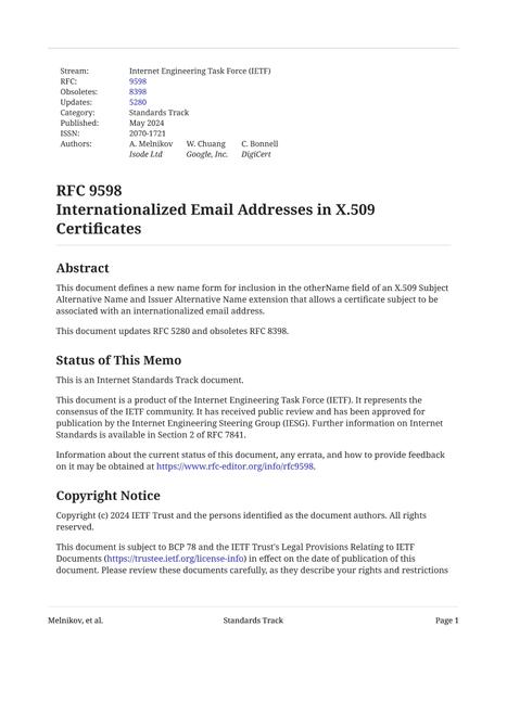 IETF RFC 9598