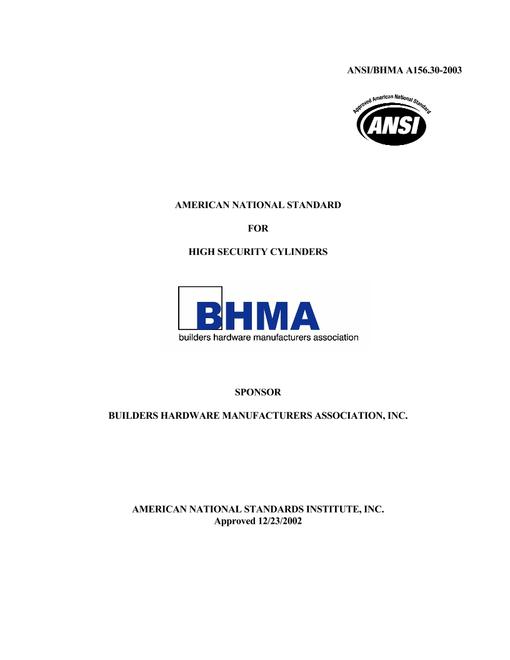 BHMA A156.30-2003