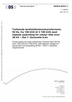 DANSK DS/EN 50541-1