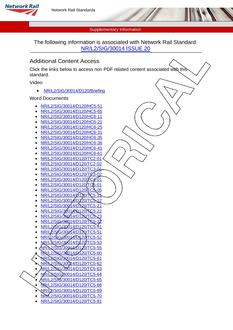 NR NR/L2/SIG/30014 ISSUE 20