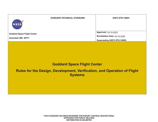 NASA GSFC-STD-1000 Rev. H