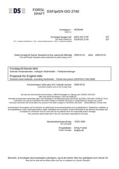 DANSK DSF/PREN ISO 2740
