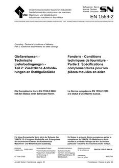 SNV SN EN 1559-2