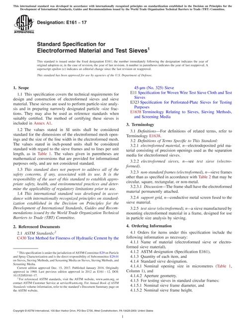 ASTM E161-17