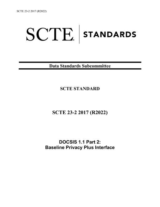 SCTE 23-2 2017 (R2022)