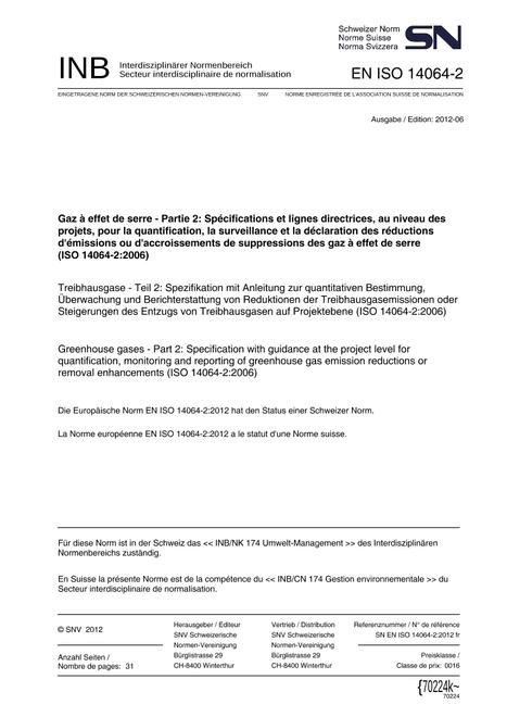 SNV SN EN ISO 14064-2