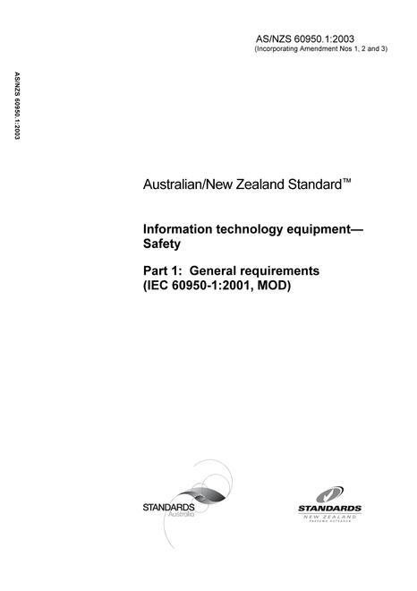 AS/NZS 60950.1:2003