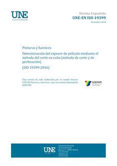 AENOR UNE-EN ISO 19399
