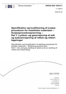DANSK DS/EN ISO 15614-1