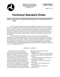 FAA TSO C10B