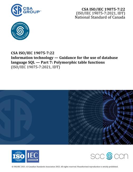 CAN/CSA-ISO/IEC 19075-7:22