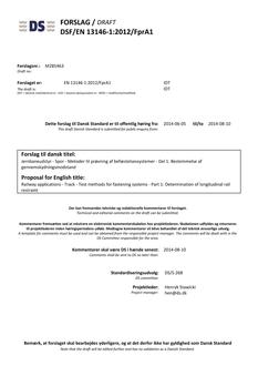 DANSK DSF/EN 13146-1/FPRA1