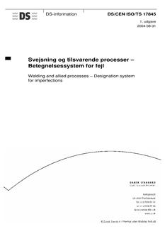 DANSK DS/CEN ISO/TS 17845