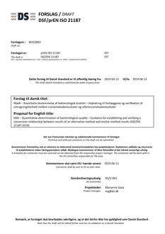 DANSK DSF/PREN ISO 21187