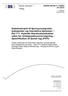 DANSK DS/EN 60728-7-1
