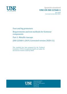 AENOR UNE-EN ISO 22568-1