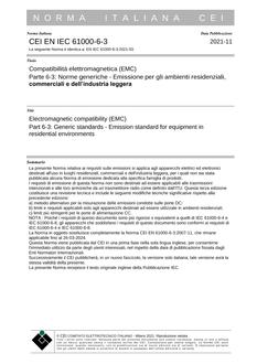 CEI EN IEC 61000-6-3