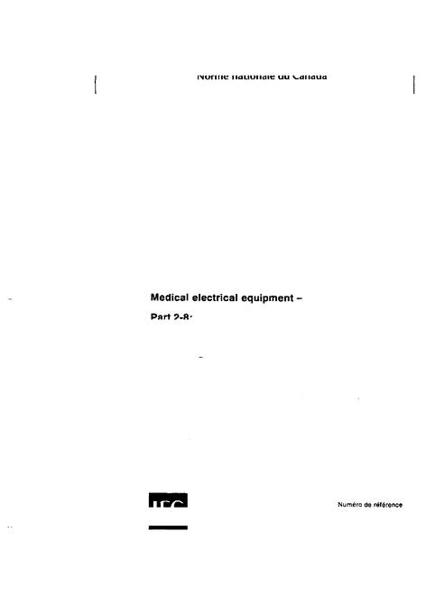 CAN/CSA C22.2 NO. 60601-2-8-01