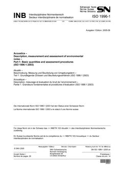SNV SN ISO 1996-1
