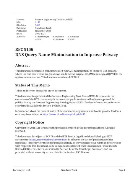 IETF RFC 9156