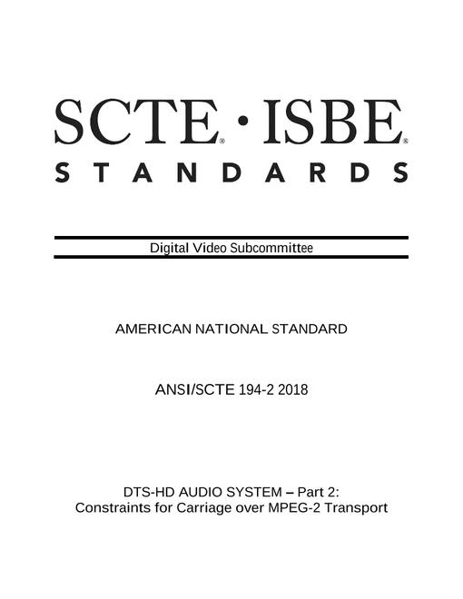 SCTE 194-2 2018