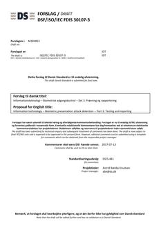 DANSK DSF/ISO/IEC FDIS 30107-3