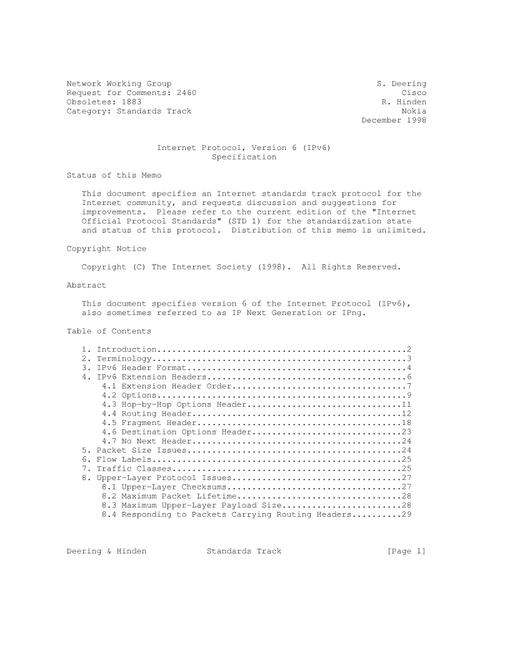 IETF RFC 2460