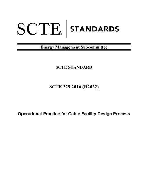 SCTE 229 2016 (R2022)