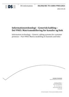 DANSK DS/ISO/IEC TS 11801-9903
